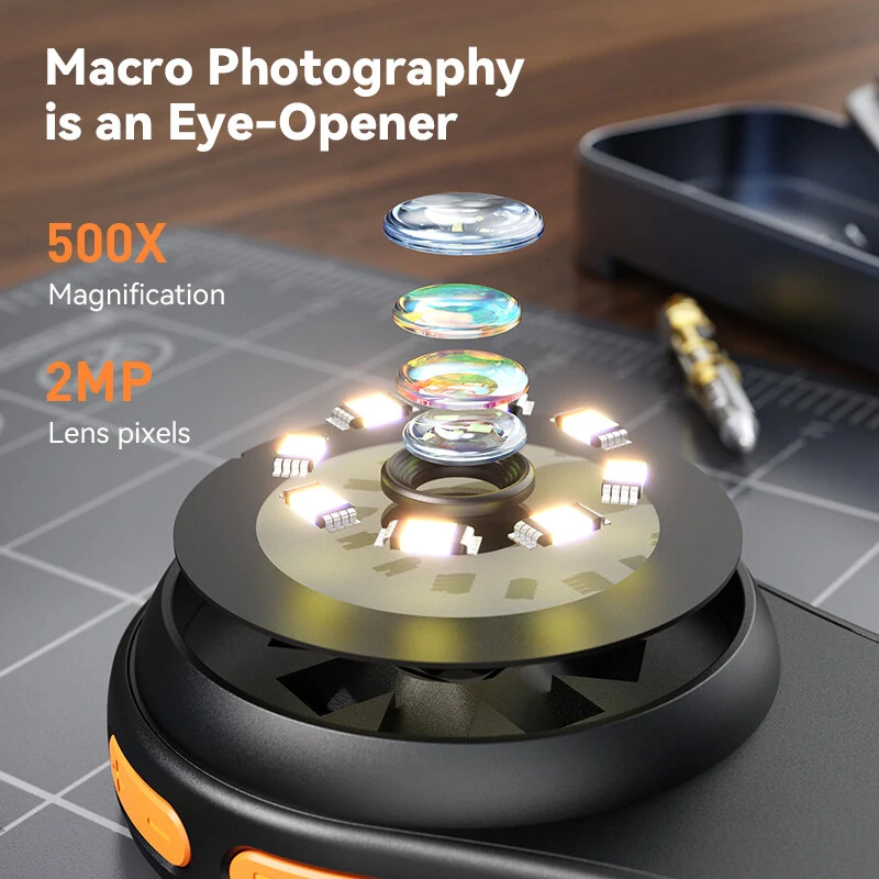 500X Portable Handheld Digital Microscope | 2MP 1080P Camera with LED Lights - Image 5