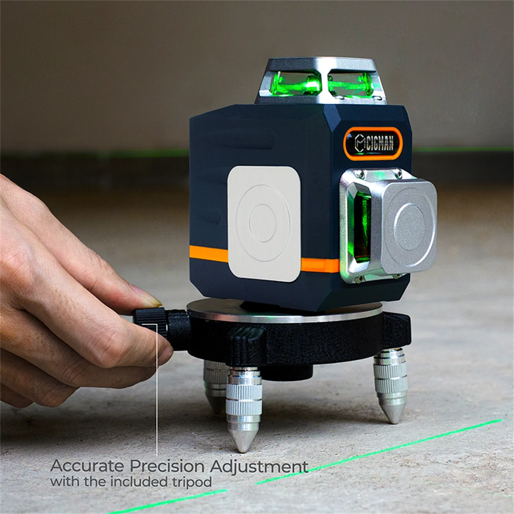 CIGMAN CM-720 Laser Level Tool - 2x360 Self-Leveling Line | Rechargeable Type-C | Magnetic Bracket - Image 2