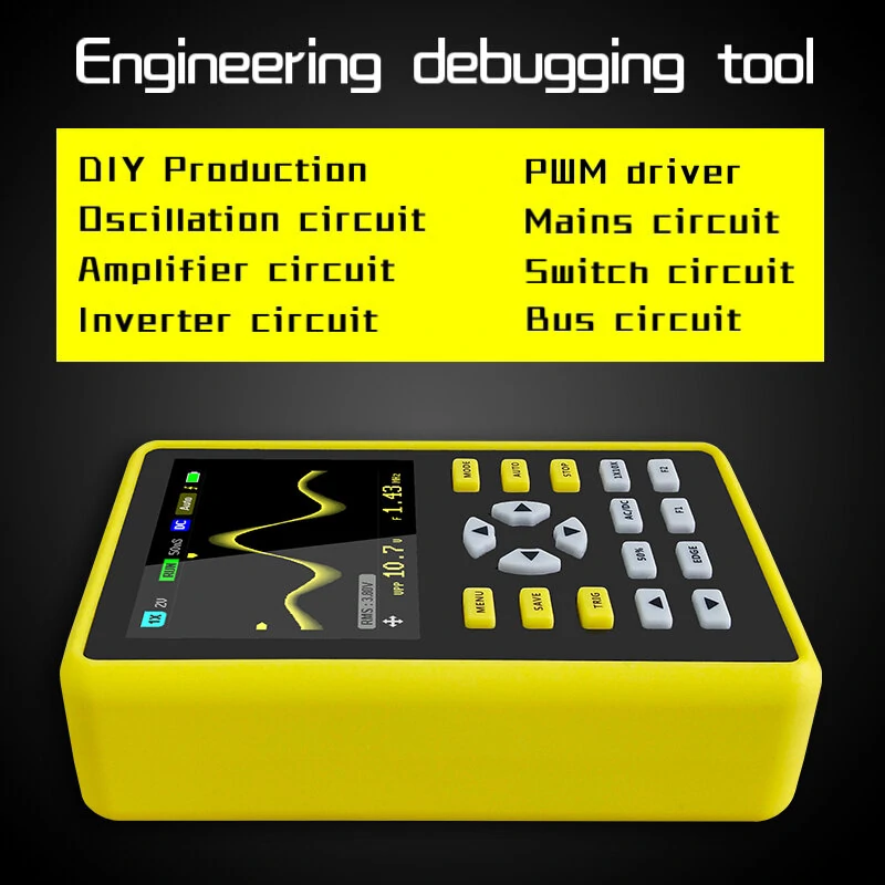 FNIRSI-5012H 100MHz Oscilloscope | 2.4-inch Screen 500MS/s Sampling Rate & Storage - Image 4