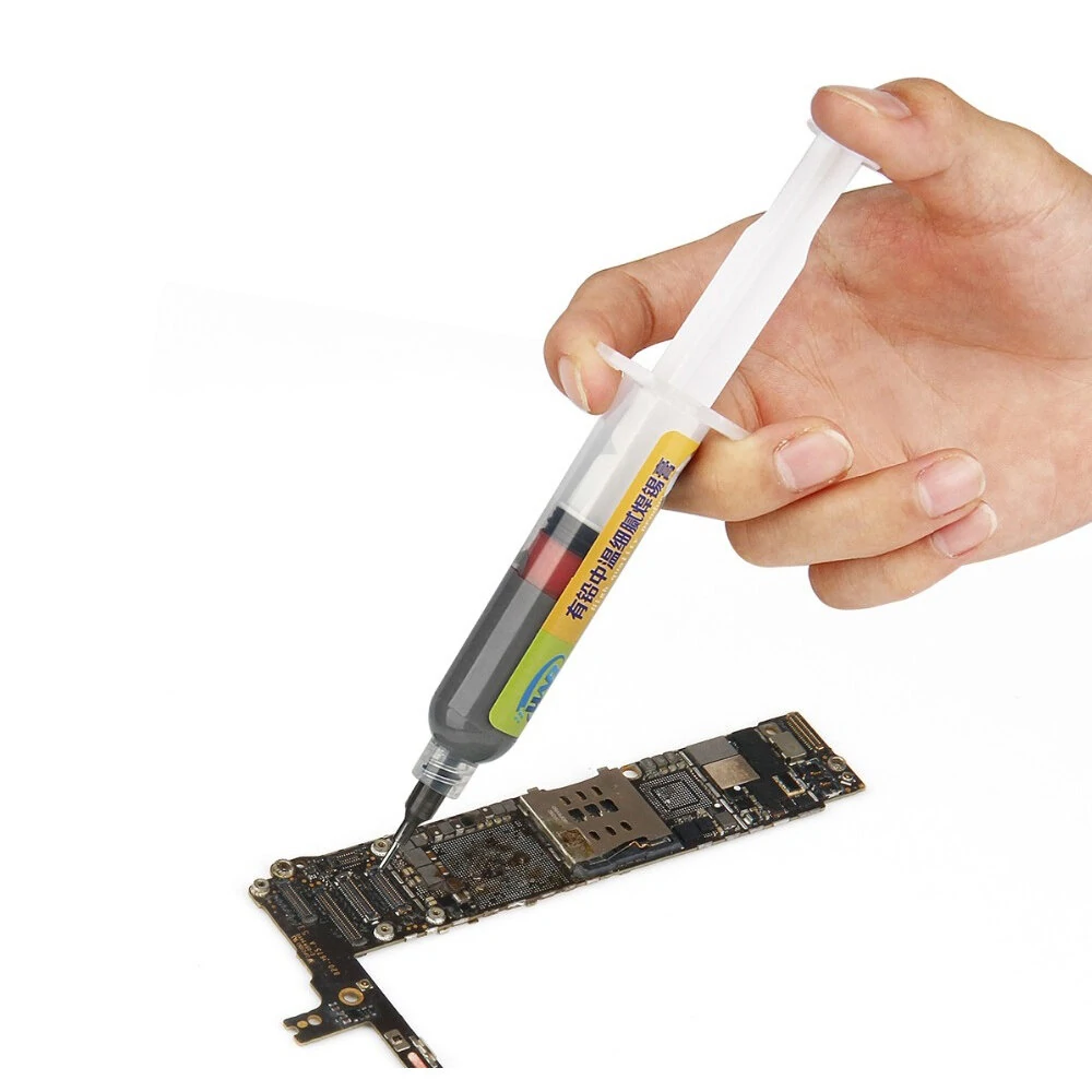 WNB 10cc Syringe Solder Paste - Leaded Low Temp 183°C Flux for Stencil Welding - Image 2
