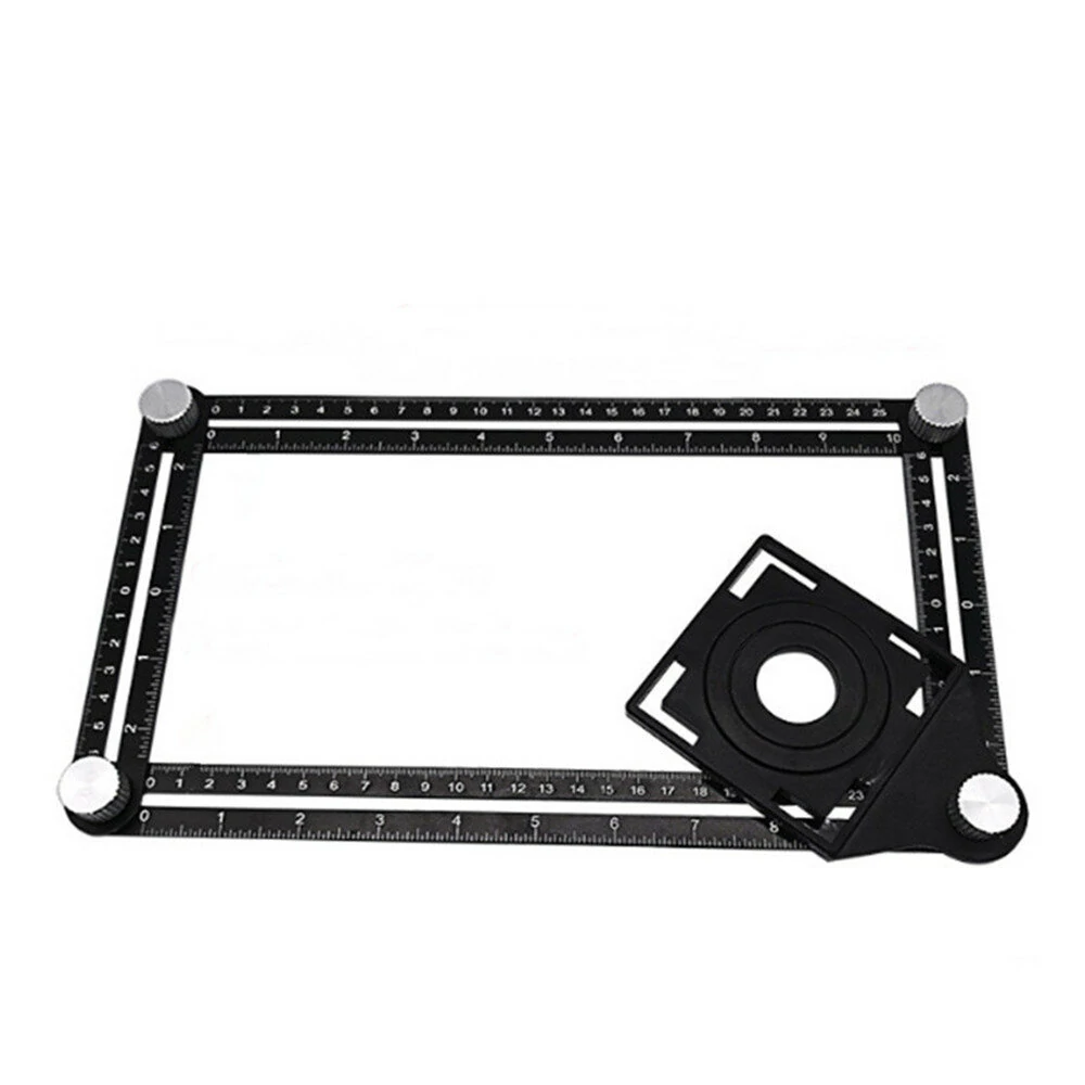 Adjustable Ceramic Tile Hole Locator - 6 Folding Angle Ruler Drill Guide Tool - Image 2