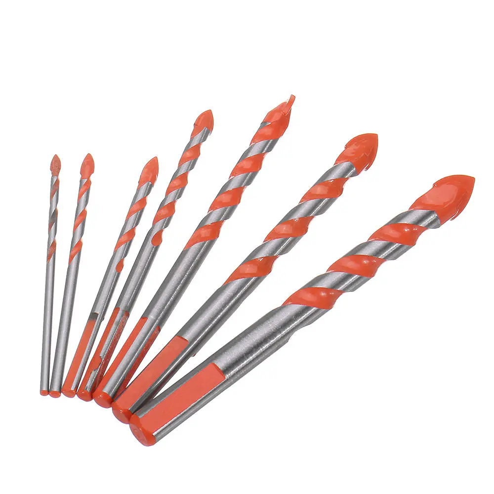 7Pcs Triangle Shank Drill Bit Set | 3-12mm for Ceramic Glass & Wall - Image 5