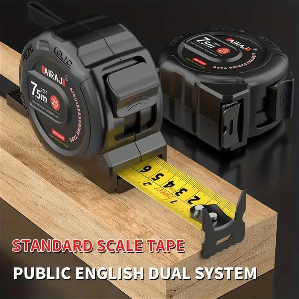 High Precision 7.5m-25mm Retractable Tape Measure | Stainless Steel with Dual Unit Reading - Image 3