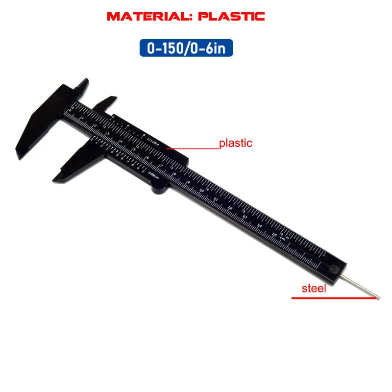 ETOPOO 6 Inch Plastic Vernier Caliper - Double Scale Fast Read Measuring Tool for School Office Home - Image 5