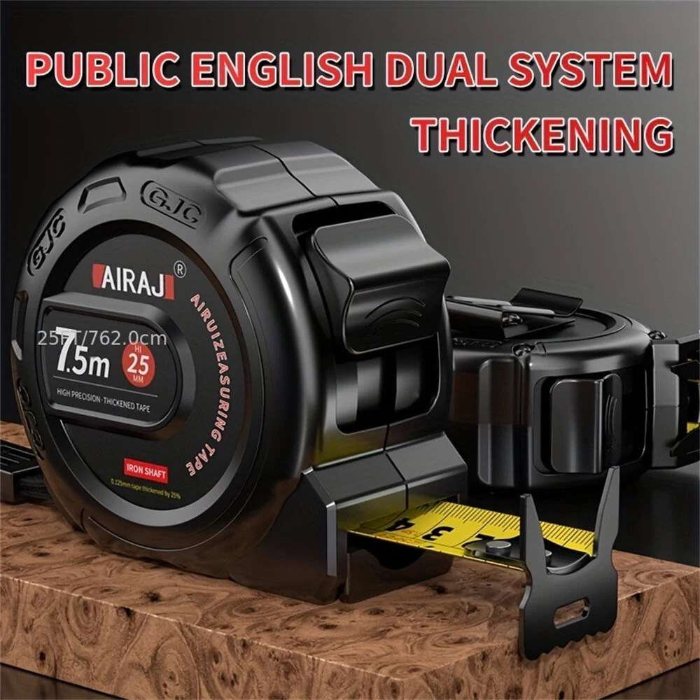 High Precision 7.5m-25mm Retractable Tape Measure | Stainless Steel with Dual Unit Reading - Image 4