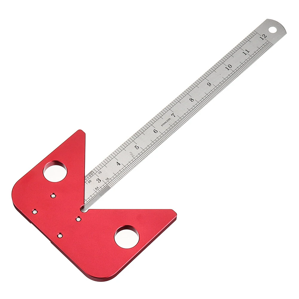 Woodworking Center Scriber - 45 Degree Angle Line Caliber Ruler & Measuring Tool - Image 3