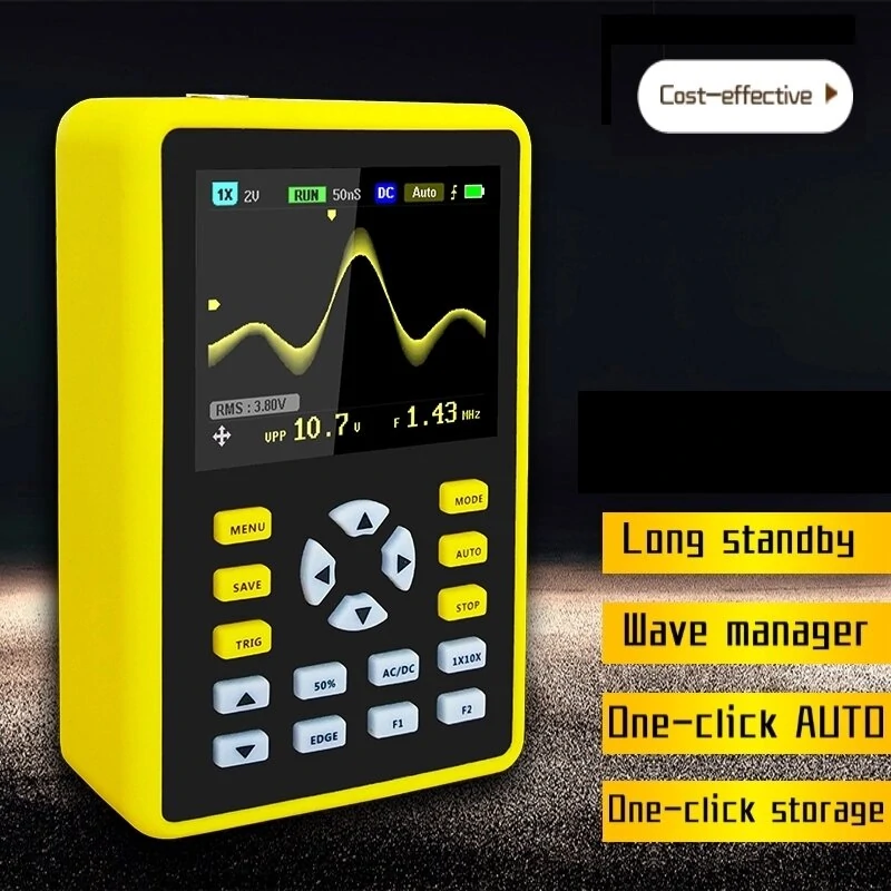 FNIRSI-5012H 100MHz Oscilloscope | 2.4-inch Screen 500MS/s Sampling Rate & Storage - Image 2