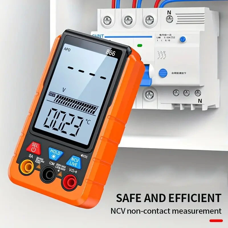 866/866S High-Precision Multifunctional Multimeter | Auto Voice & Non-Contact Voltage | Large Backlit Display & Rechargeable - Image 5