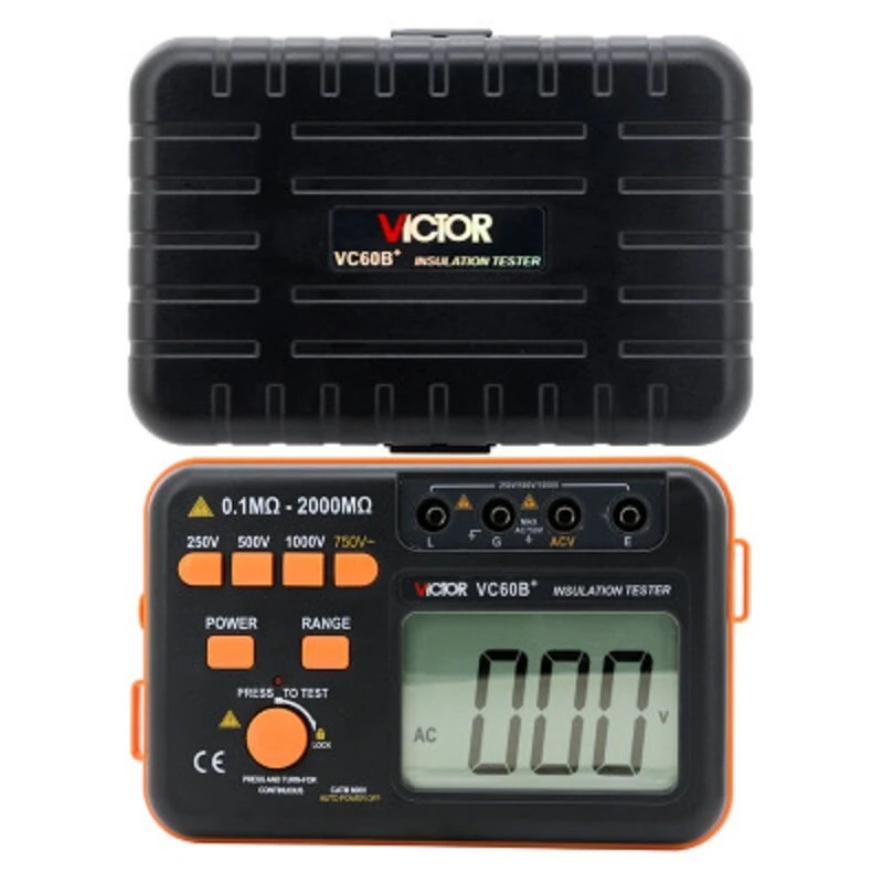 VICTOR VC60B/D/E+ Digital Insulation Resistance Tester | Megohmmeter 1000V - Image 3