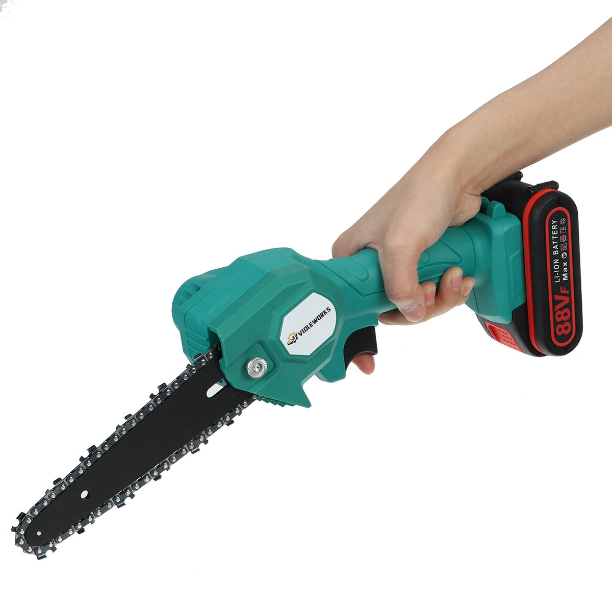 88VF Cordless Chain Saw - 1200W 6 Inch One-Hand Electric Saw with 2 Batteries - Image 3