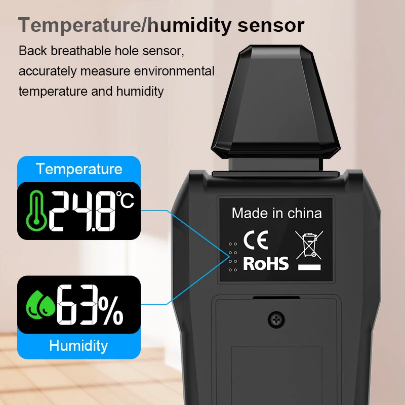 MESTEK EMF Detector - RF & E-Field Meter with Temperature Humidity Monitor - Image 4