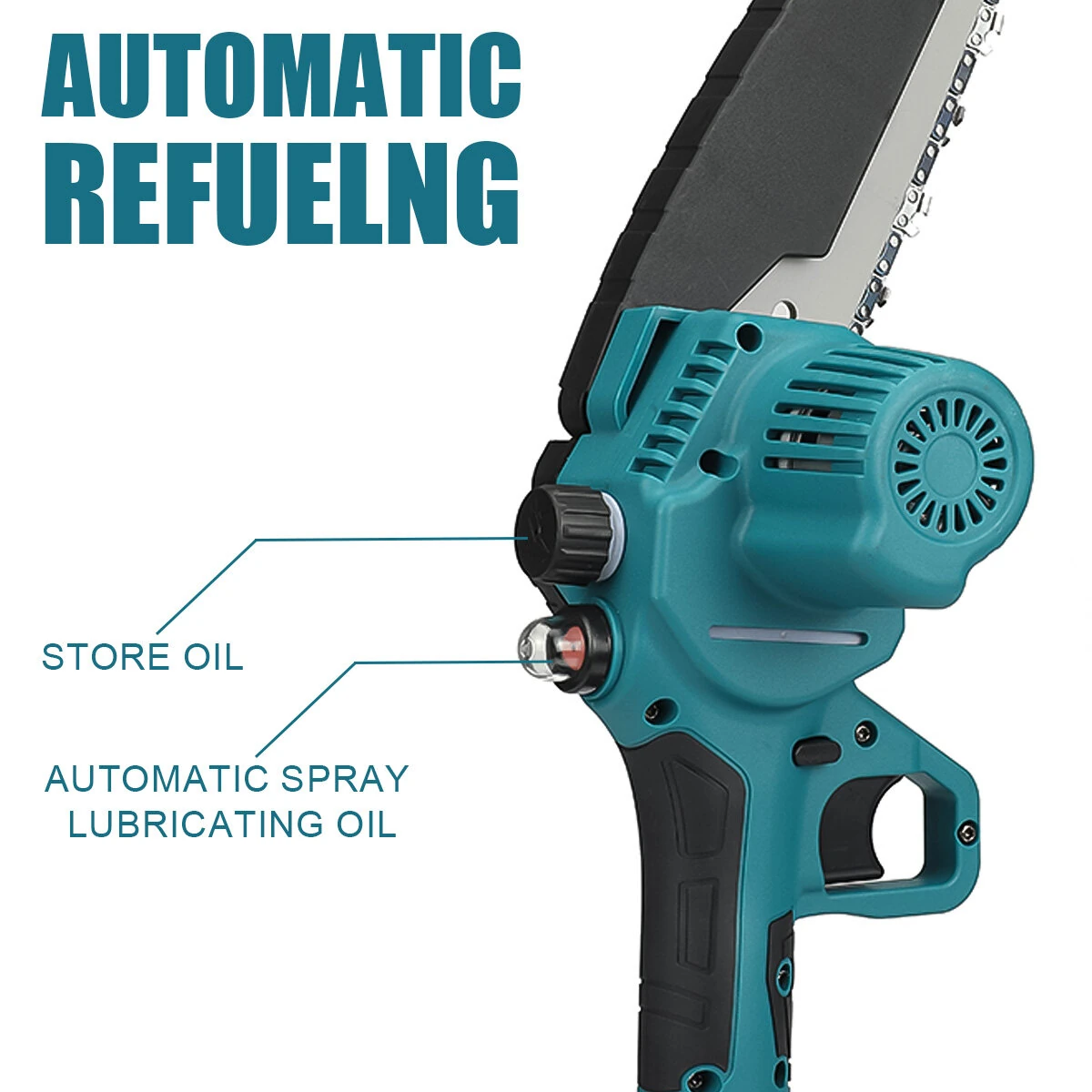 Bravobro Cordless 8-Inch Electric Chainsaw - For Makita 18V Battery | Garden Saw - Image 3