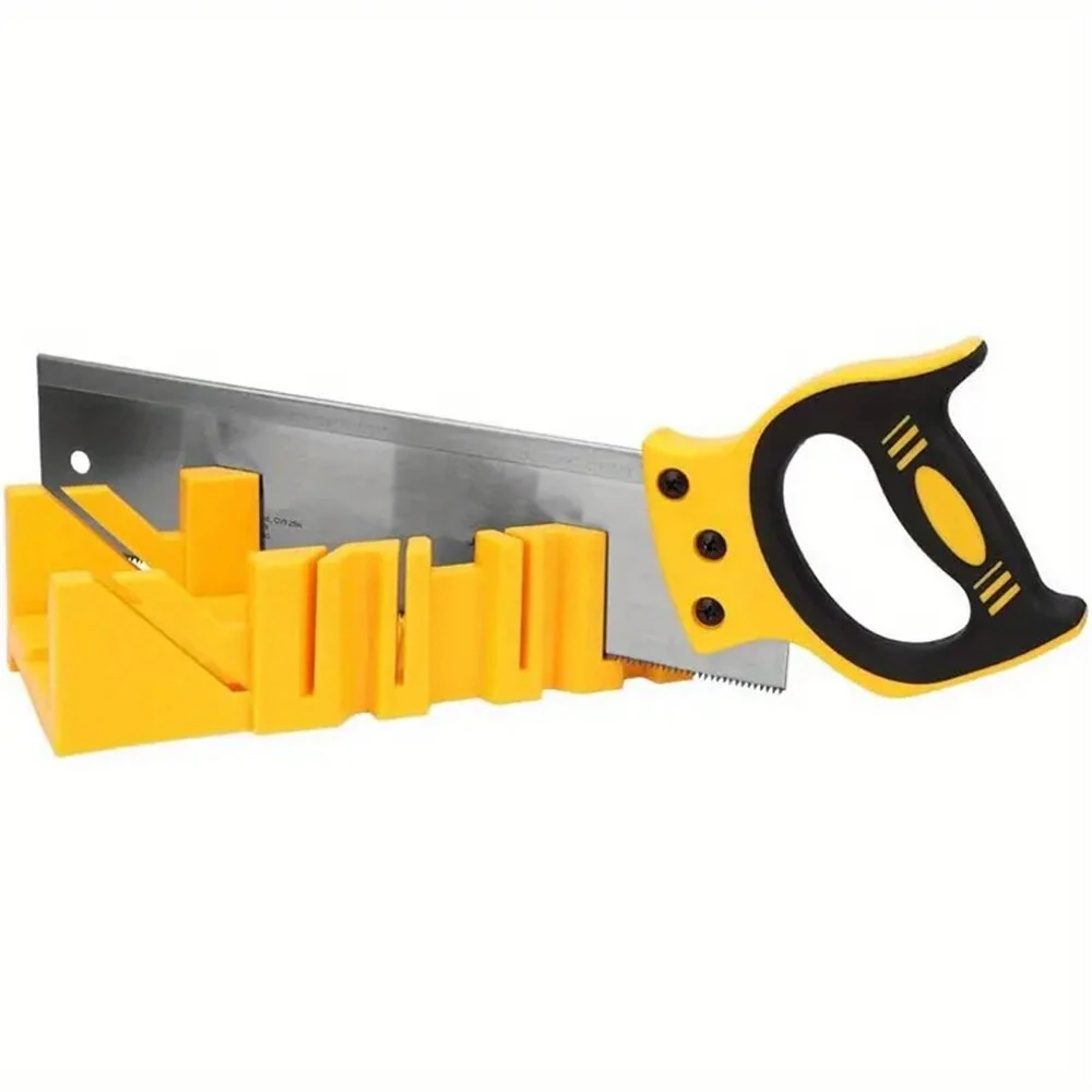 Mitre Box and Hand Saw Set - 12 inch ABS Plastic with 14 inch Back Saw - Image 2