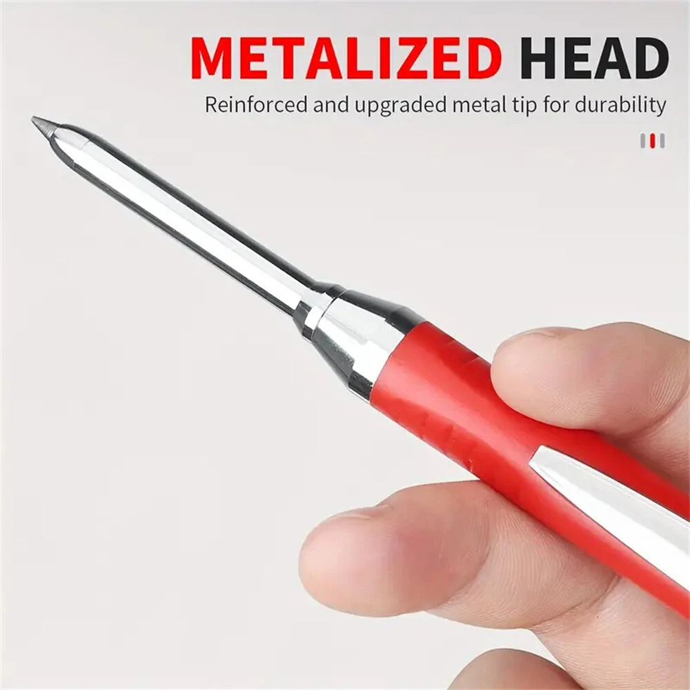 Refillable Carpenter Pencil Set - High Precision Mechanical Pencil for Woodworking & Drafting - Image 5