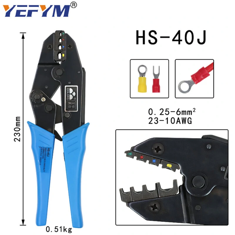 HS-40J Carbon Steel Multifunctional Plier | Crimping Tool for Cap/Coaxial Cable | 230mm - Image 2