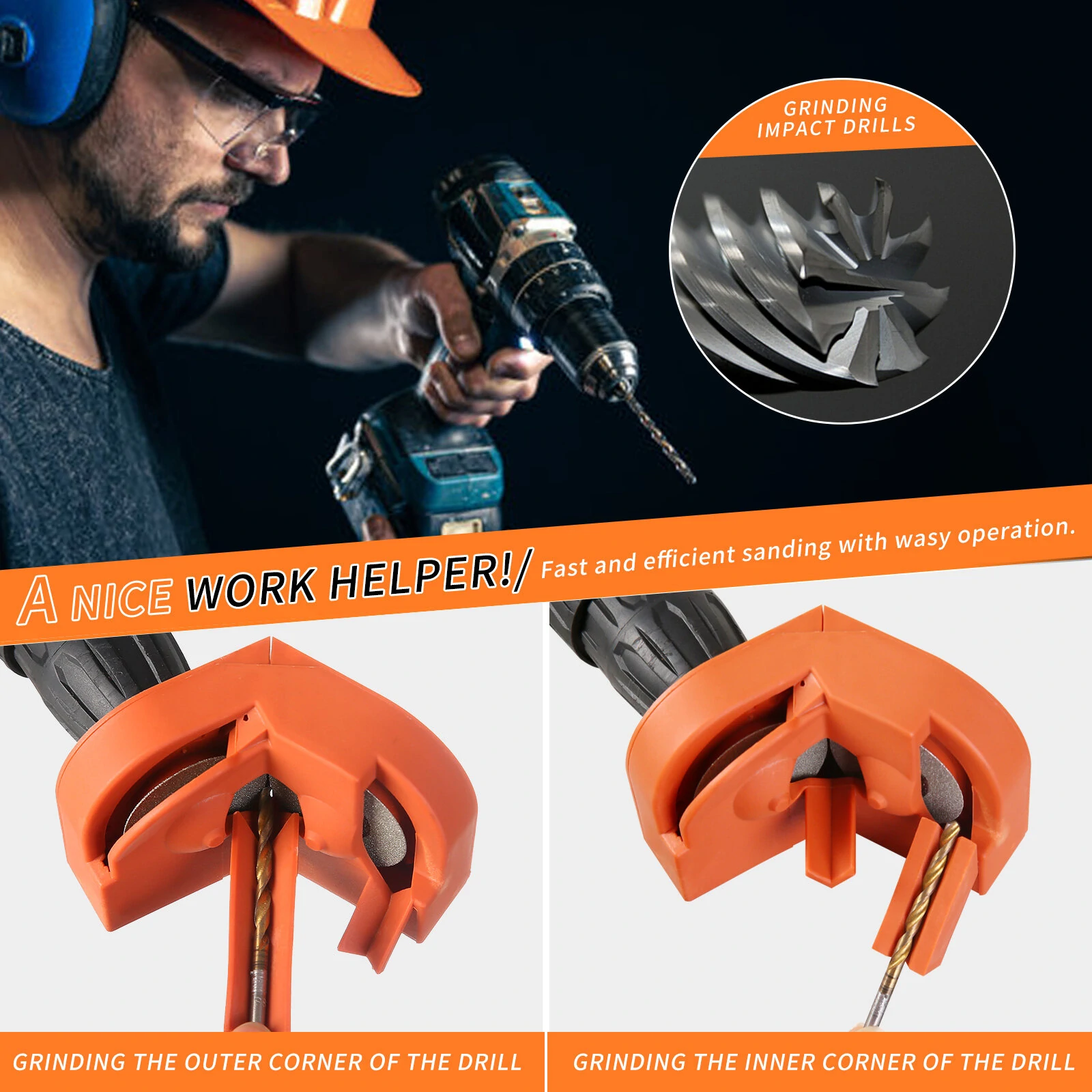 Electric Drill Bit Sharpener - Grinder for High Speed Steel, Masonry & Carbide Bits - Image 4