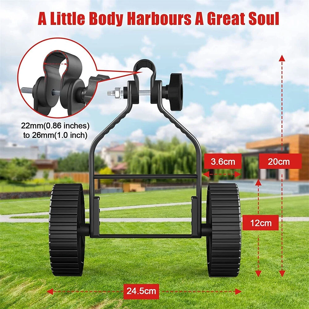 Universal String Trimmer - Adjustable Support Wheels Set for Cordless Grass Trimmer - Image 3