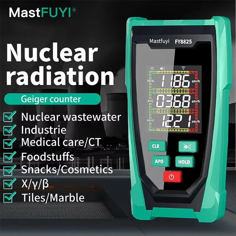 MASTFUYI FY8825 Geiger Counter - Nuclear Radiation Detector for X Gamma Beta Rays | Portable LCD Meter with Alarm - Image 2