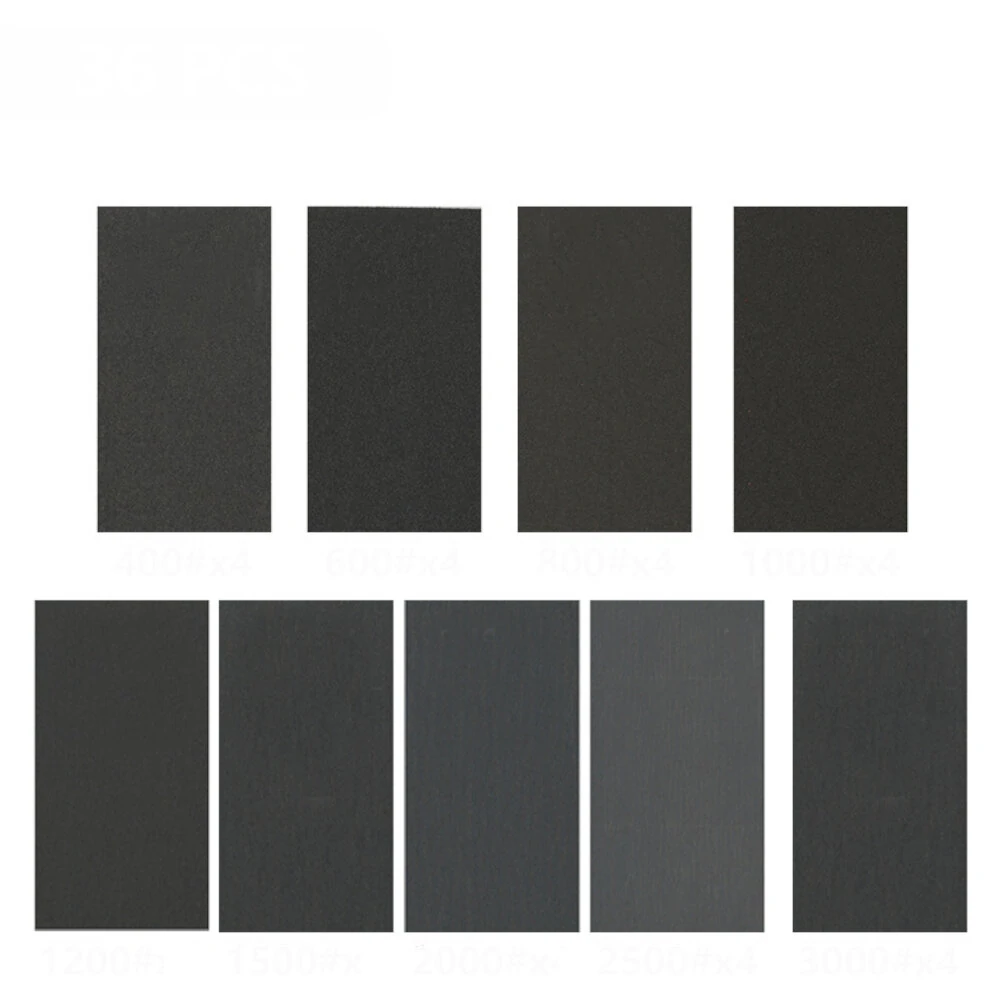3M Wet Dry Sandpaper 400-3000 Grit | 36pcs 9x3.6 Inch for Wood & Metal Polishing - Image 2