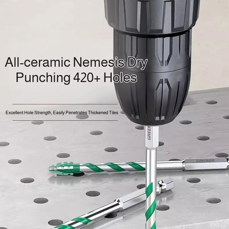 Heavy Duty Multi-Material Drill Bit | Alloy Steel Serrated Head for Ceramic Metal Wood - Image 2