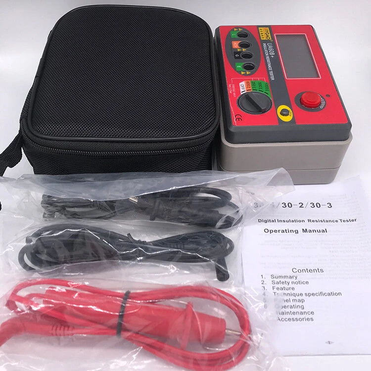 UIGAO UA60B+ Ground Resistance Tester - 1000V Digital Insulation Megohmmeter - Image 5