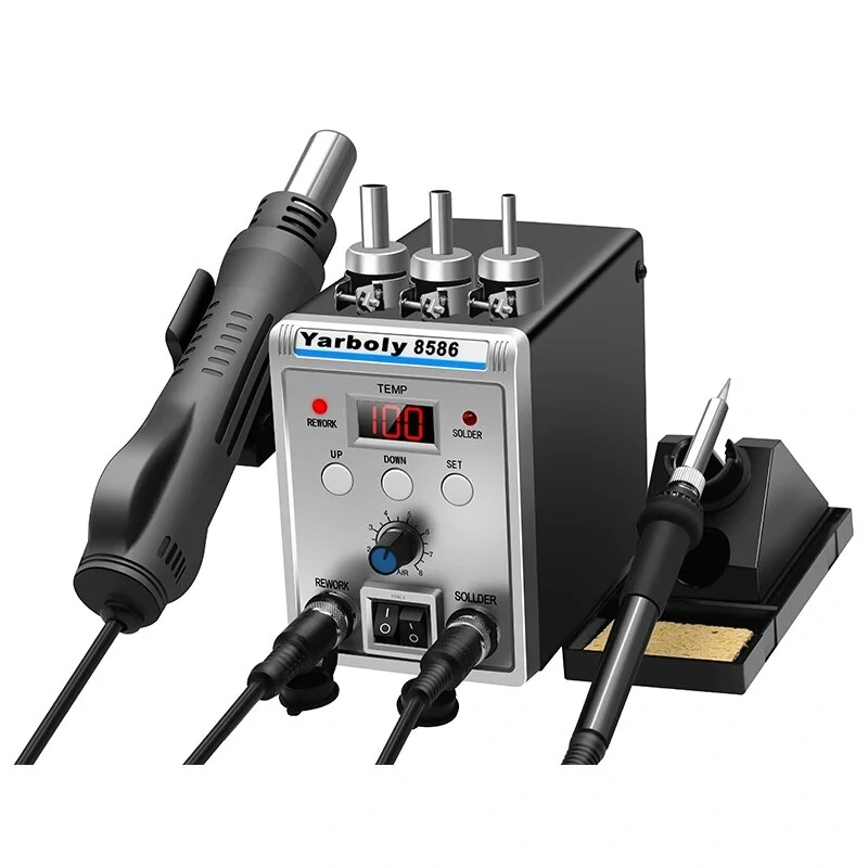 Yarboly 8586 2in1 Digital Soldering Station | Hot Air Gun & BGA Rework Tool - Image 2