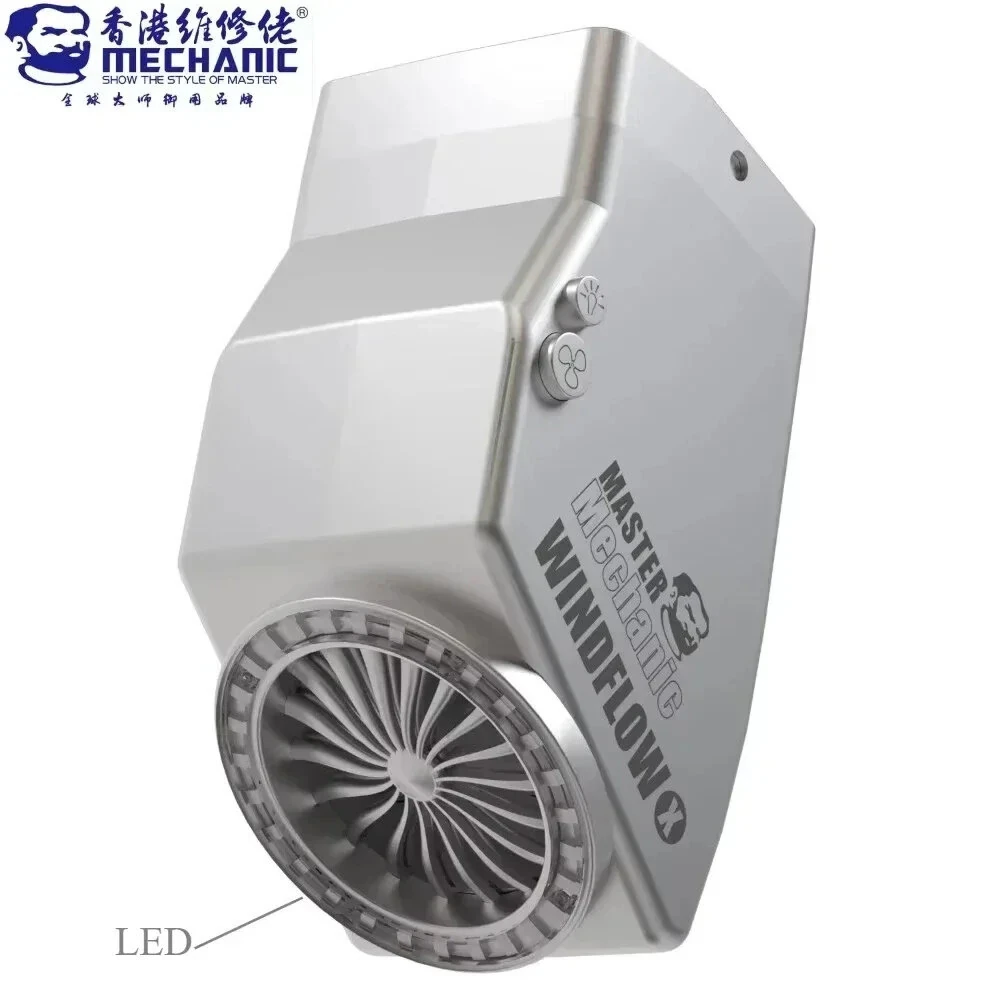 Mechanic WindFlow X Exhaust Fan with LED Light | 8000RPM Portable Fume Extractor for Welding PCB Repair - Image 3