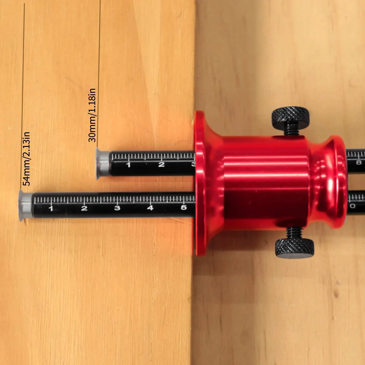 Double Head Wheel Marking Gauge - Aluminum Alloy with Metric & Inch Scale - Image 3