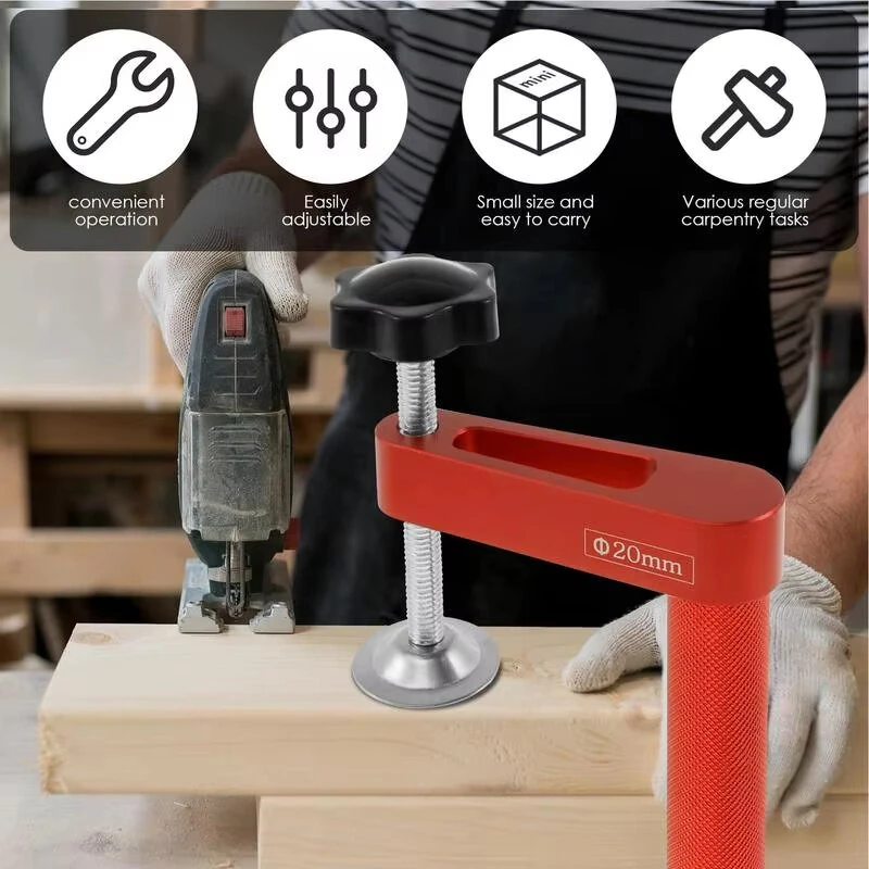 Bench Dog Clamp - Aluminum Alloy with Non-Marking Pads | Woodworking Accessories for Routing & Cutting | Two Sizes - Image 4