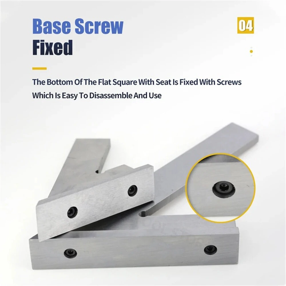 45 Degree Flat Edge Square Ruler | Carpentry Try Square Tool for Woodworking & Metal - Image 4