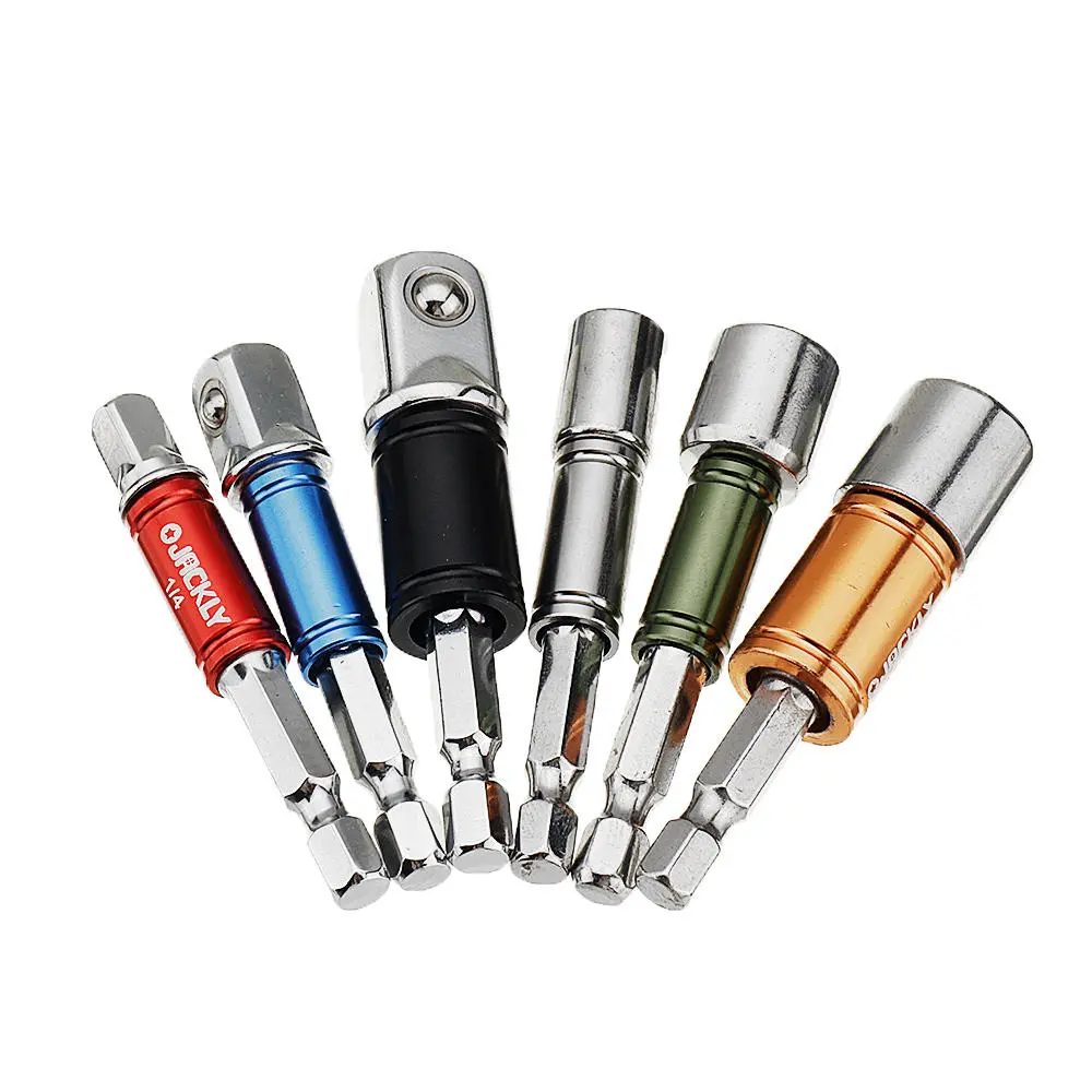 Drillpro 6pc Hex Shank Screwdriver Bit Adapter & Sleeve Set | Socket Driver - Image 3