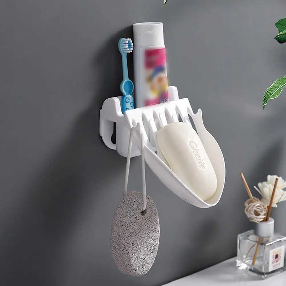 Non-Perforated Double-Layer Soap Box - Strong Non-Stick Paste, Wall-Mounted Bathroom Shelf Rack - Image 5