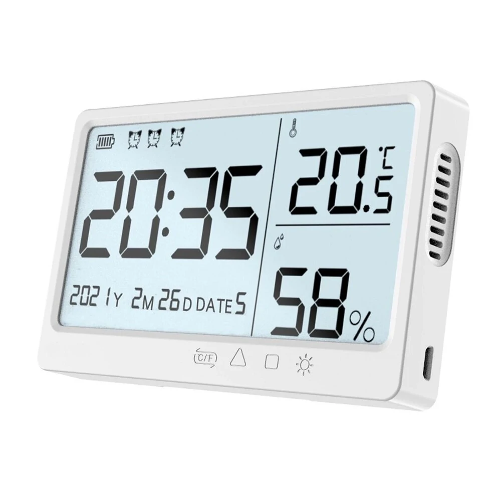 High Precision Thermo-Hygrometer | Multifunctional Temperature Humidity Meter with LCD Backlight - Image 2