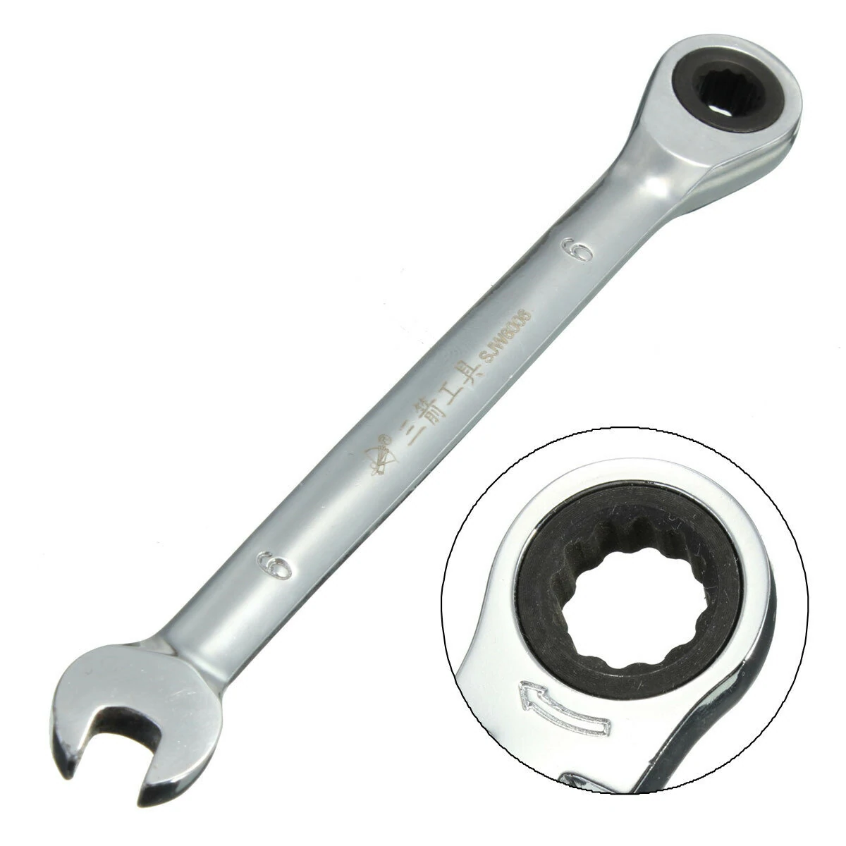 DANIU Flexible Head Ratchet Wrench - Metric 6-Size Set - Pivoting Garage Tool - Image 3