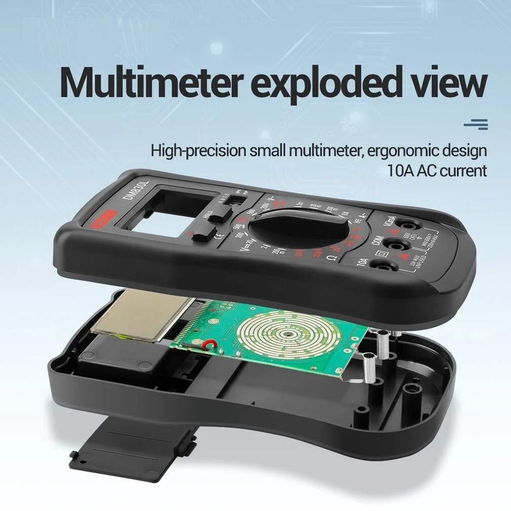 ANENG DM830L Digital Multimeter - 1999 Count LCD Backlight | Capacitance Transistor Tester - Image 4