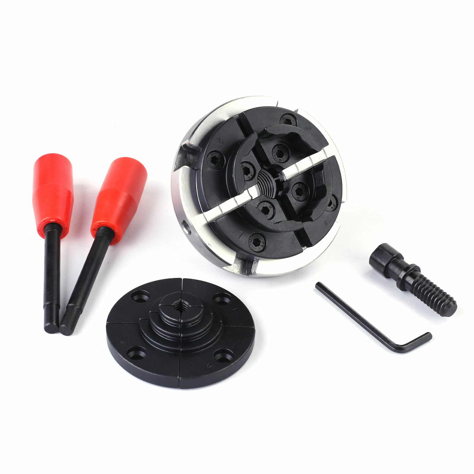 4 Jaw Wood Lathe Chuck - 4 Inch Manual Chuck for Wood Turning | M33x3.5 & 1-8TPI - Image 3