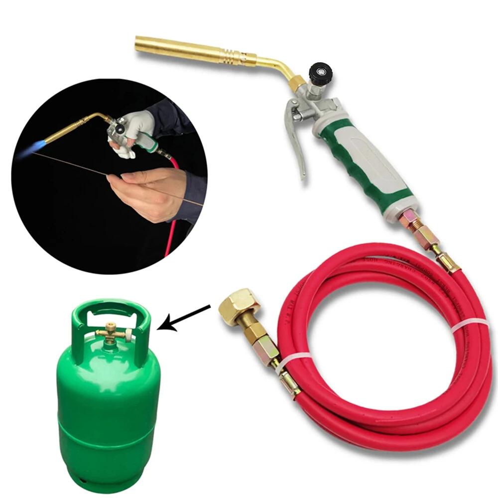 Germany Style Double Switch Welding Torch - Oxygen-Free Refrigeration & Gas Soldering Gun with 1.6m Hose - Image 2