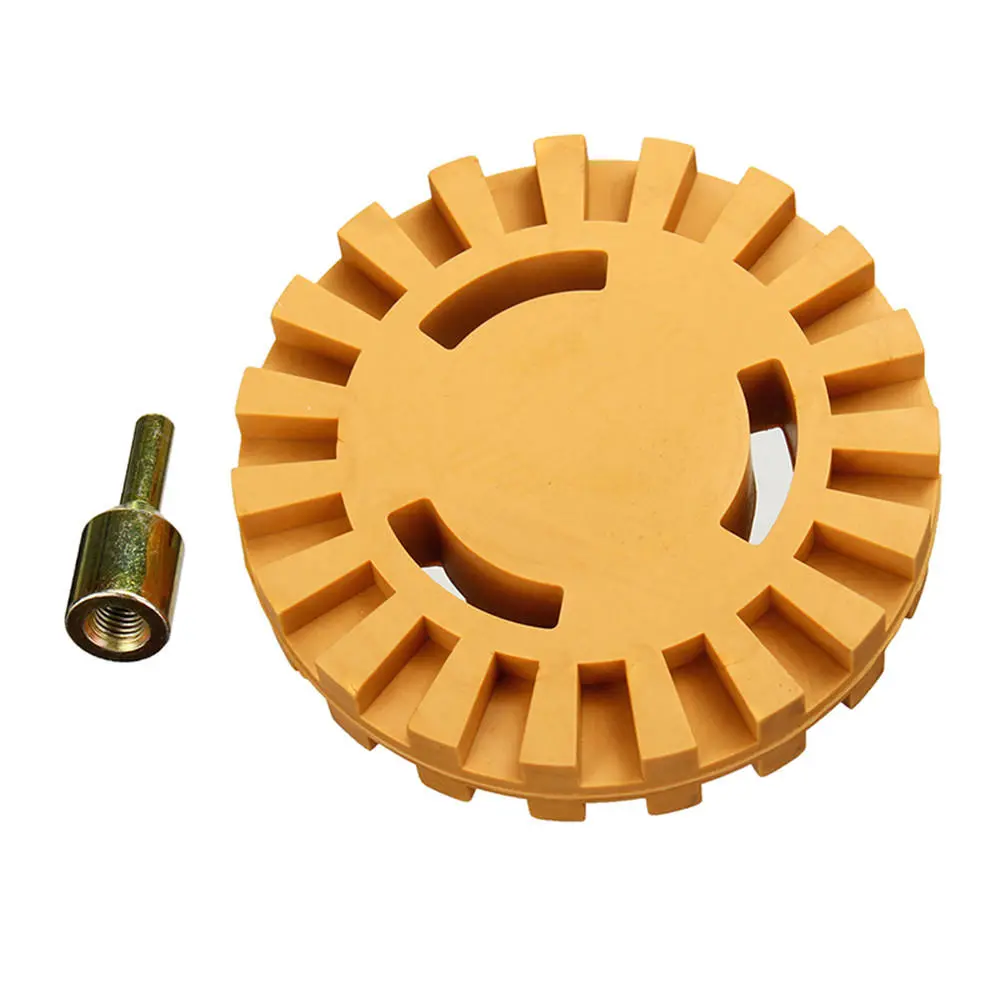 Decal Removal Eraser Wheel - 4 Inch 21mmx99mm Rubber Replacement for Pneumatic Tools - Image 2