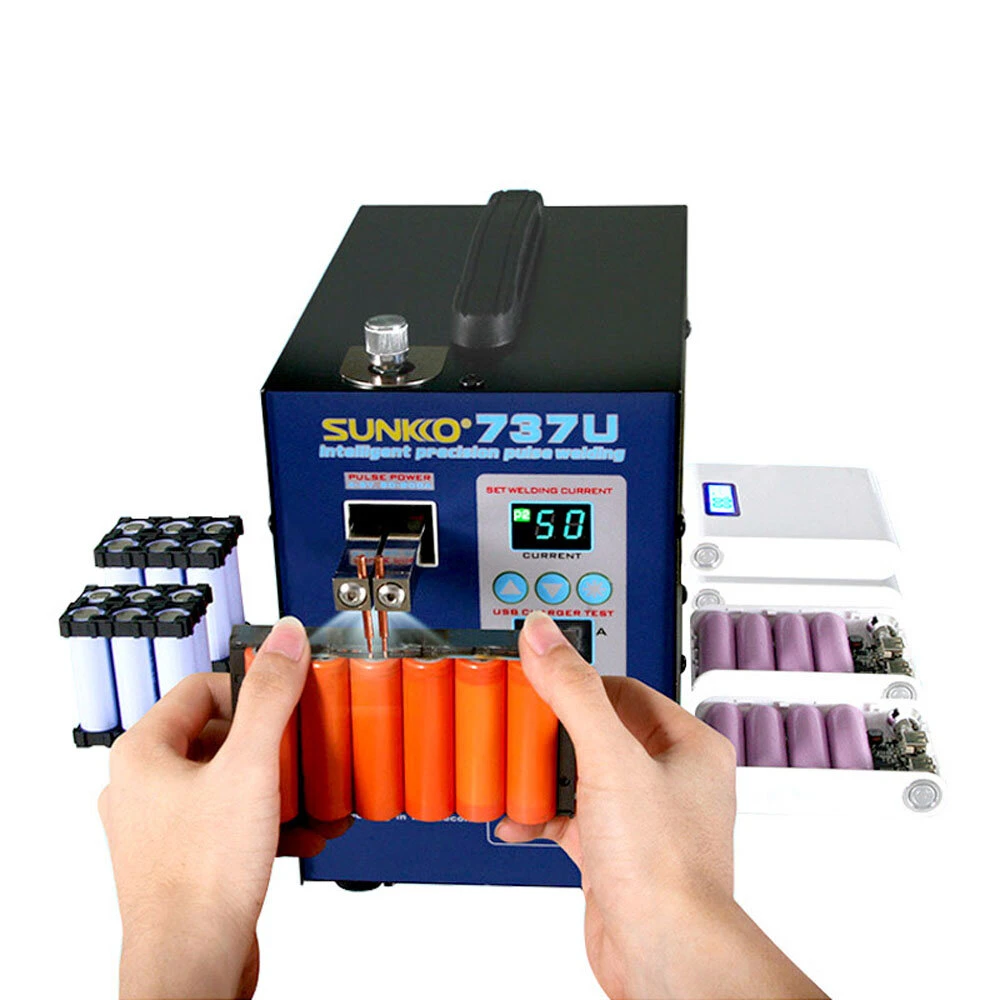 SUNKKO 737U Spot Welder Machine | 2.8KW Double Pulse | USB Charging | 18650 Battery Pack Welder - Image 2