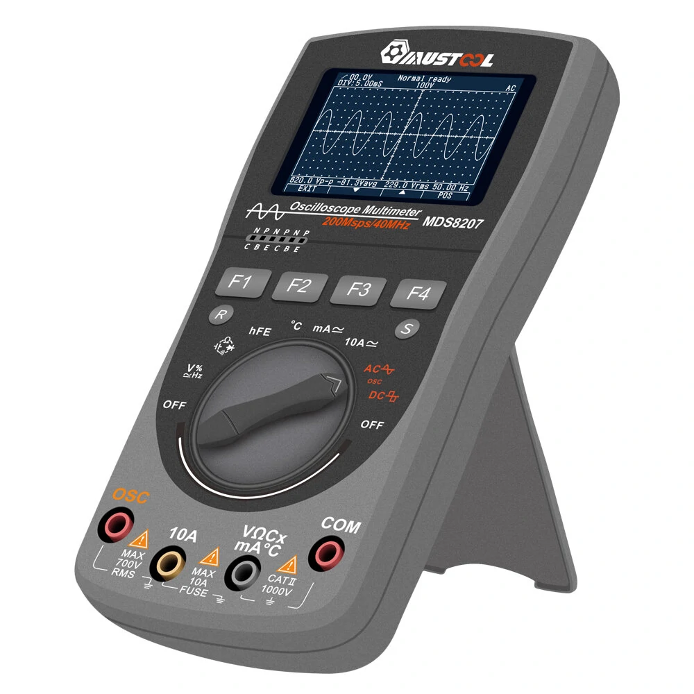 MUSTOOL MDS8207 2-in-1 Digital Oscilloscope & Multimeter - 40MHz 200Msps 6000 Counts - Image 2