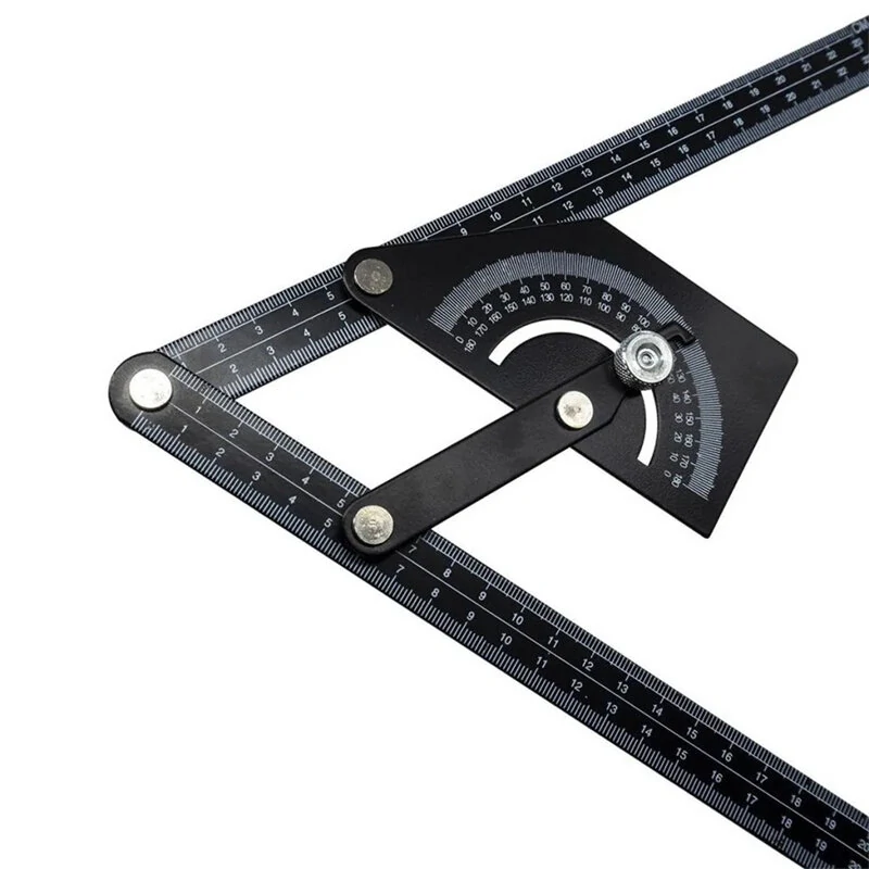 Universal Protractor Angle Ruler 0-180° | Aluminum Alloy Precision ±0.3 | 230x500mm Woodworking Measuring Tool - Image 4