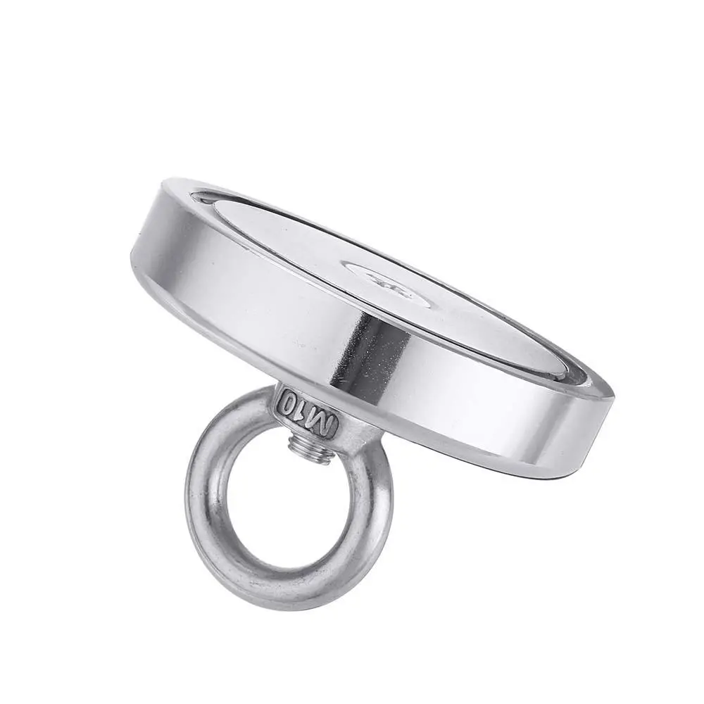D90mm 400Kg Neodymium Recovery Magnet - Strong Hook with Diving Rope for Metal Detecting - Image 3