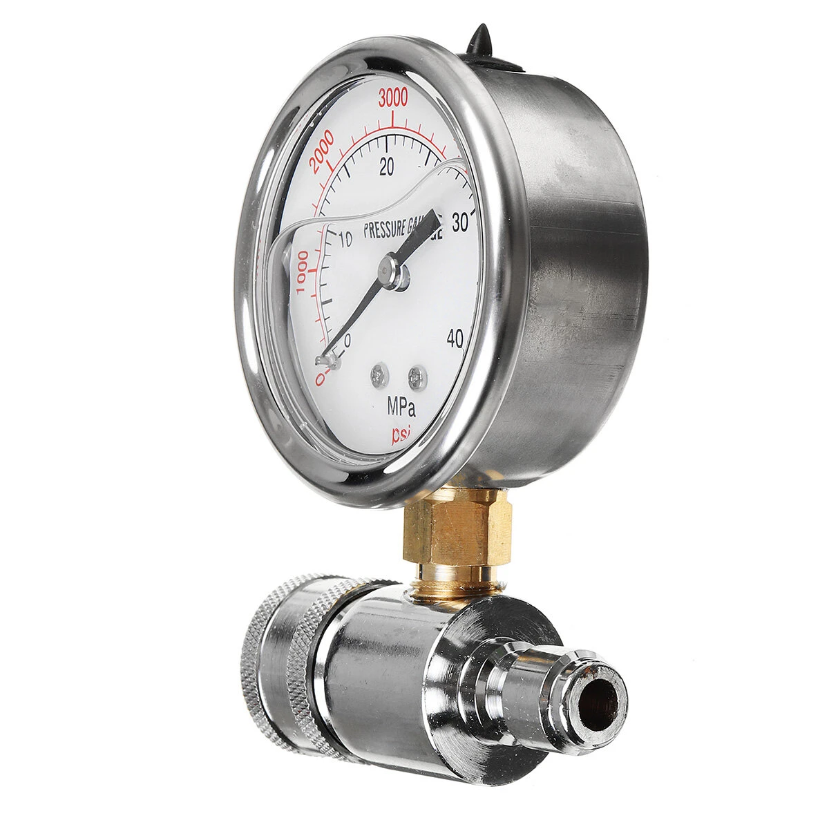 Axial Hydraulic Pressure Gauge - 40MPa 6000PSI Stainless Steel Test Indicator - Image 5