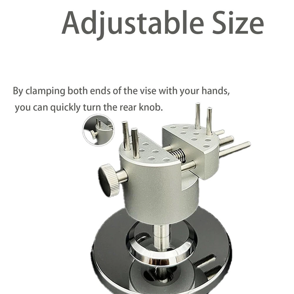 Mini Hobby Vise - CNC Aluminum 360 Swivel Adjustable | 50mm Clamp 8 Pins - Image 3