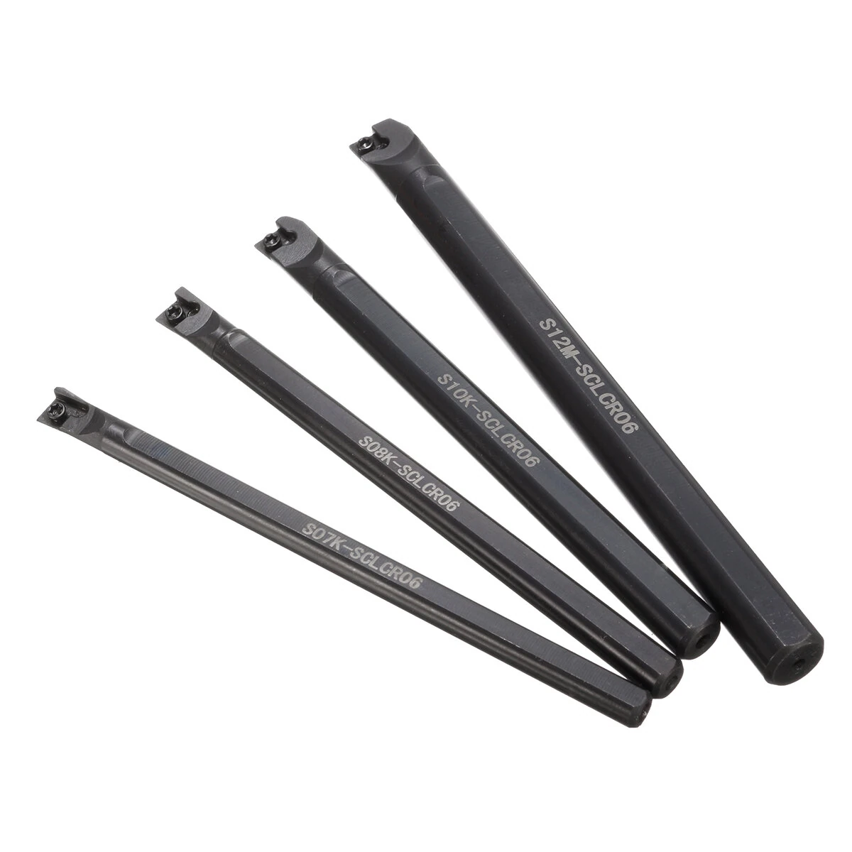 SCLCR06 Lathe Boring Bar Set - 4pcs 7/8/10/12mm with 10 CCMT0602 Inserts - Image 3