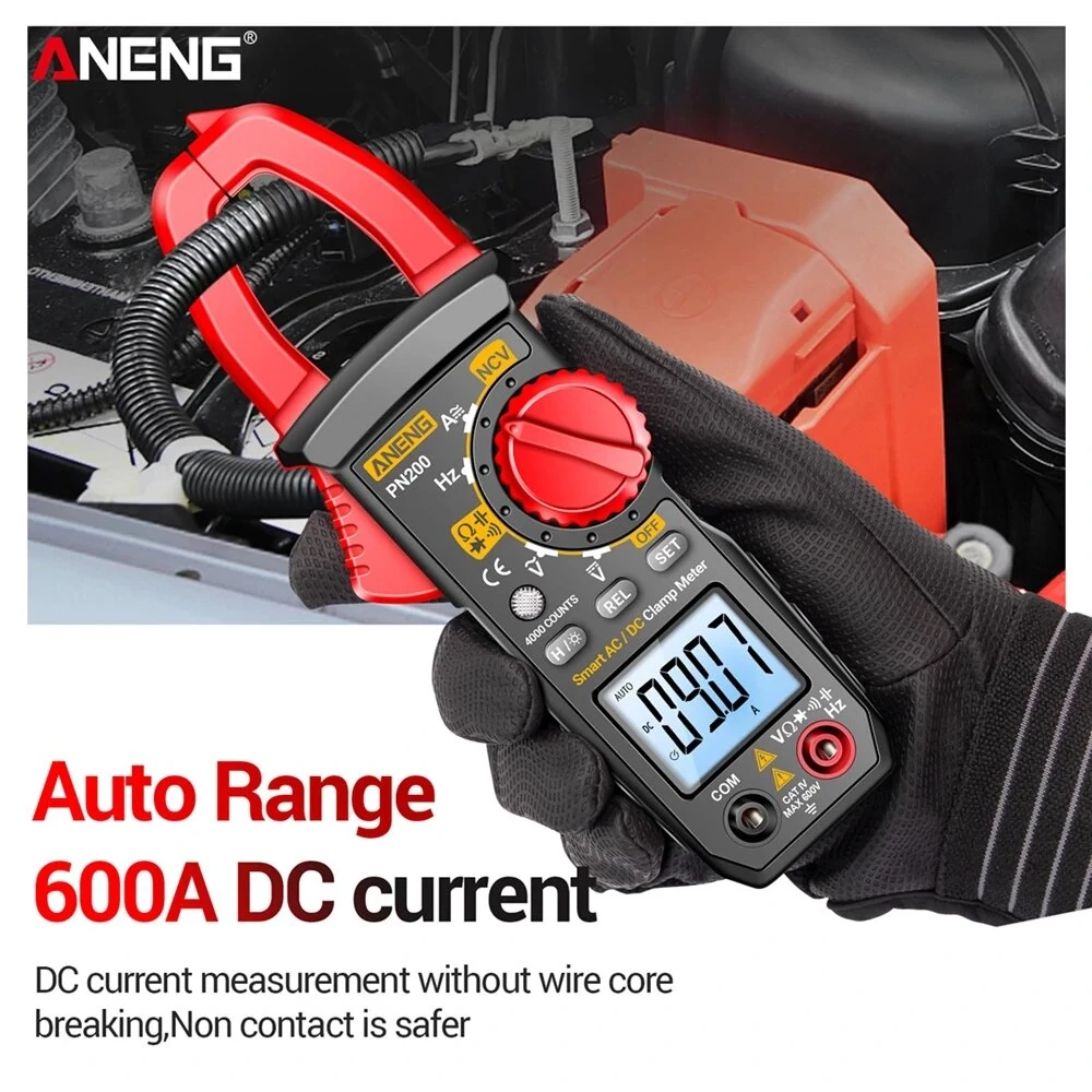 ANENG PN200 Digital Clamp Meter - 600A AC/DC Current, Voltage Tester, Capacitance NCV - Image 3