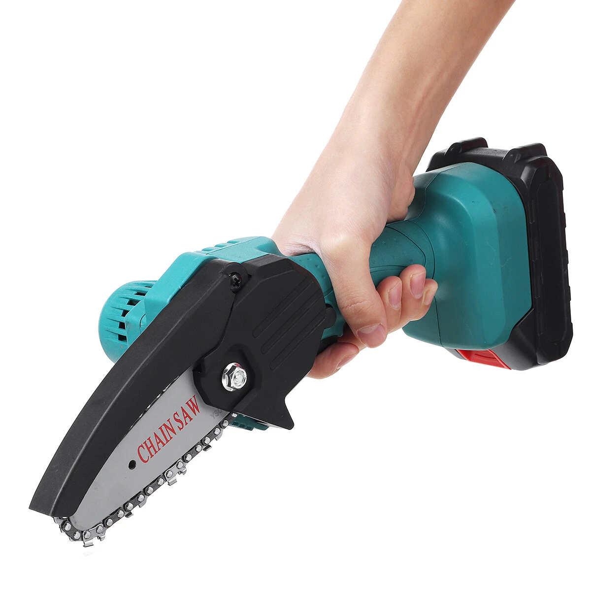 VIOLEWORKS 24V Cordless Mini Chain Saw - 1500W One-Hand Electric Pruning Saw w/ Battery - Image 3