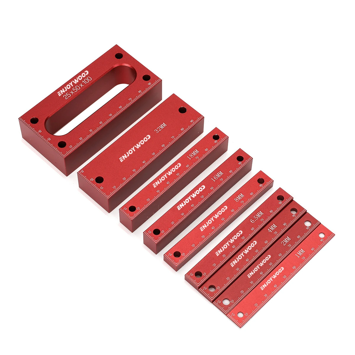 Enjoywood Metric Inch Woodworking Setup Blocks | Precision Aluminum Alloy Height Gauge for Router & Table Saw - Image 2