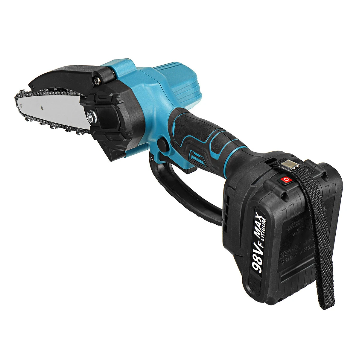 98VF 3000W Mini Electric Chainsaw - 6 Inch | 10000rpm Portable Wood Cutter w/Battery Indicator - Image 5