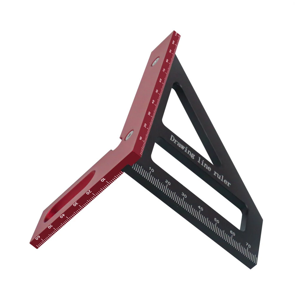 Aluminum Alloy 3D Angle Ruler - 45/90 Degree Protractor for Woodworking - Image 2